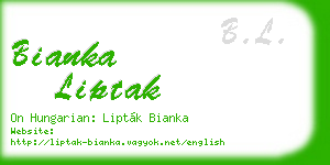 bianka liptak business card