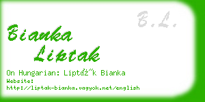 bianka liptak business card